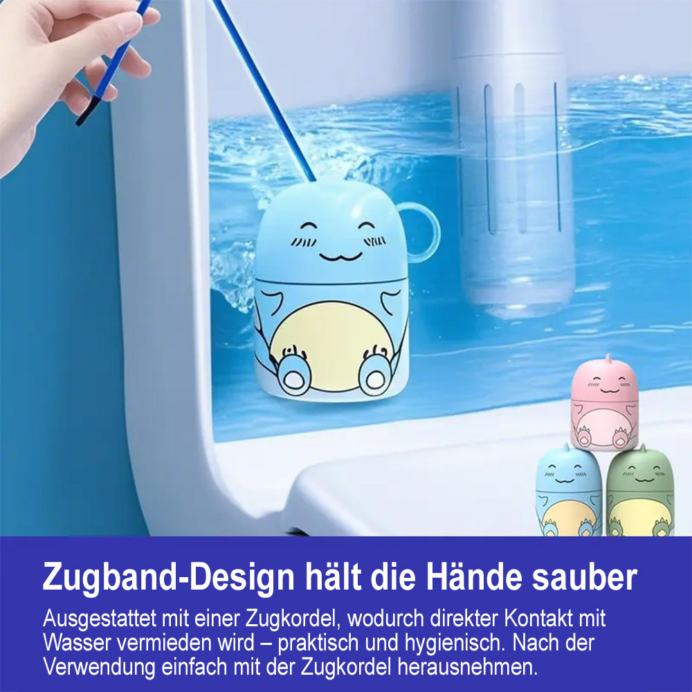 🆙Automatischer WC-Reiniger im süßen Dino-Design – Langzeit Toilettenreiniger für den Spülkasten (Hält bis zu 9 Monate), WC-Duft gegen Kalk & Gerüche (Ozean/Jasmin/Pfirsich)