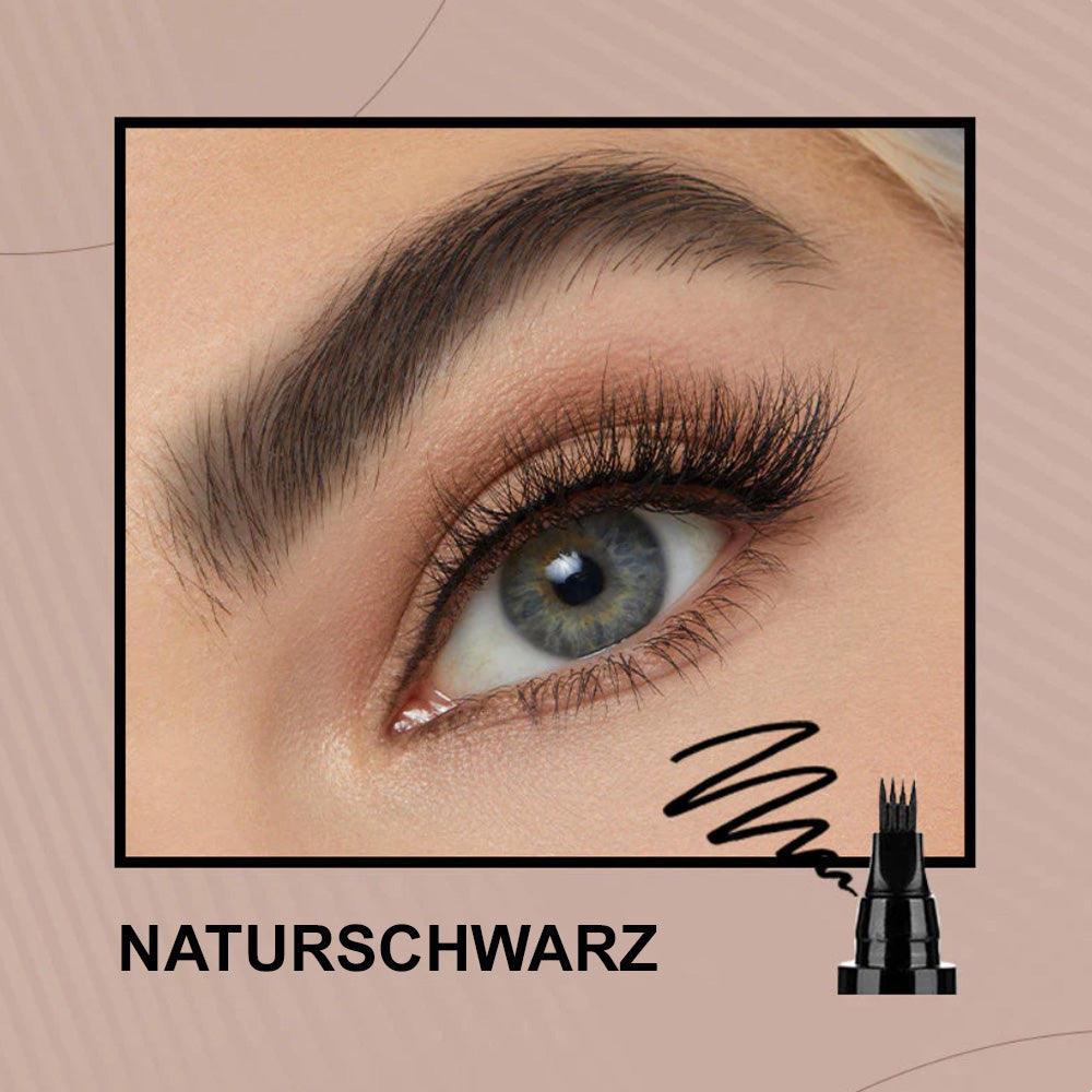 đ«§4-Zinken Microblading-Stift fĂŒr Brauen & BĂ€rte â Wasserfest, wischfest & natĂŒrlicher Look