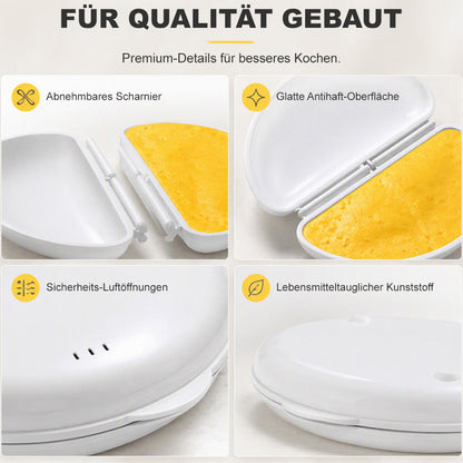 🍳 clakryna®  2-in-1 Mikrowellen Eierkocher – Schnelles Frühstück ohne Pfanne