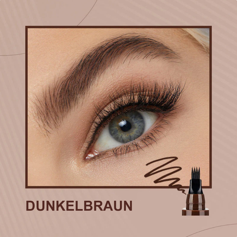 🫧4-Zinken Microblading-Stift für Brauen & Bärte – Wasserfest, wischfest & natürlicher Look