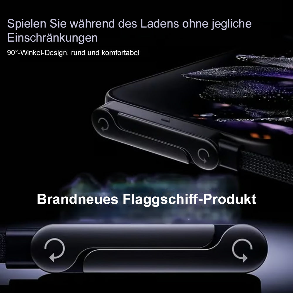 ⚡MFi-zertifiziertes 2-in-1-Schnellladekabel mit integriertem Handy-Ständer – Ultraschnelle 240 W Leistung, offiziell von Apple autorisiert✅