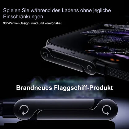 ⚡MFi-zertifiziertes 2-in-1-Schnellladekabel mit integriertem Handy-Ständer – Ultraschnelle 240 W Leistung, offiziell von Apple autorisiert✅