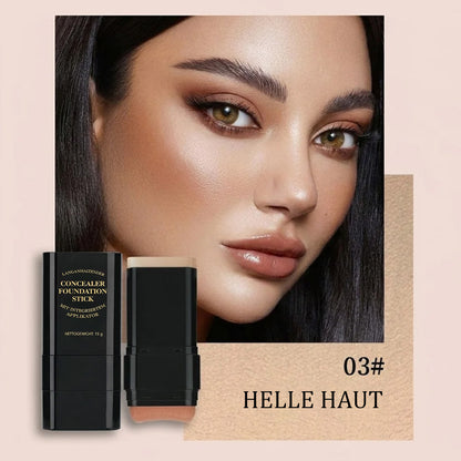 🫧 2-in-1 Foundation & Concealer Stick mit integriertem Pinsel
