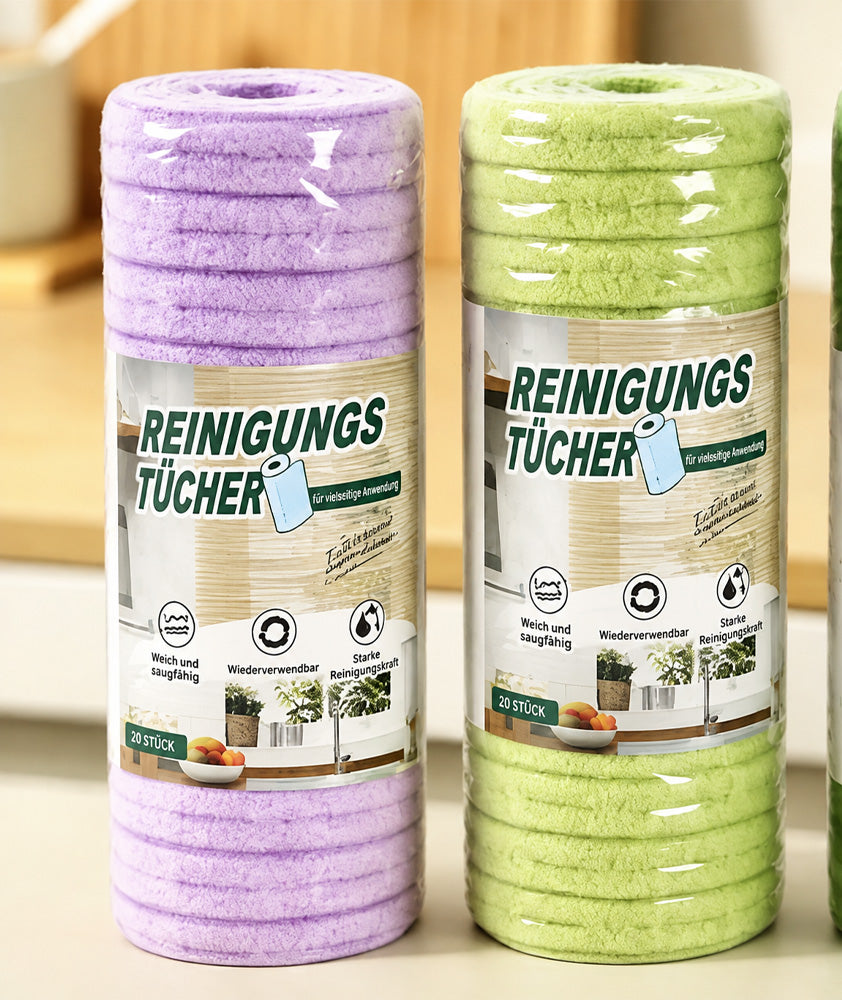 ♻️clakryna® Reißbares Mikrofasertuch – Schnelle Reinigung ohne schmutzige Lappen