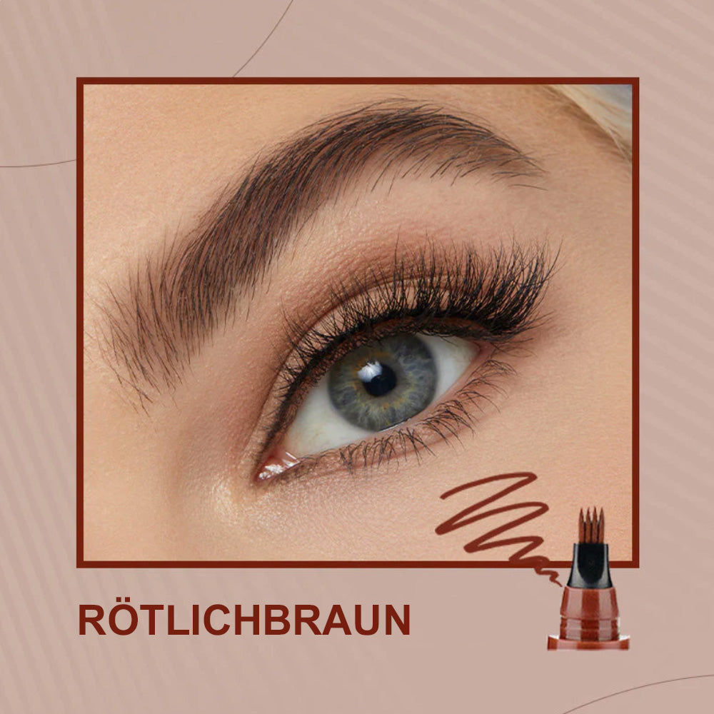 🫧4-Zinken Microblading-Stift für Brauen & Bärte – Wasserfest, wischfest & natürlicher Look