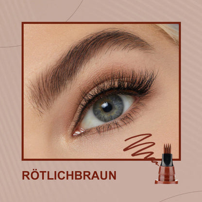 🫧4-Zinken Microblading-Stift für Brauen & Bärte – Wasserfest, wischfest & natürlicher Look