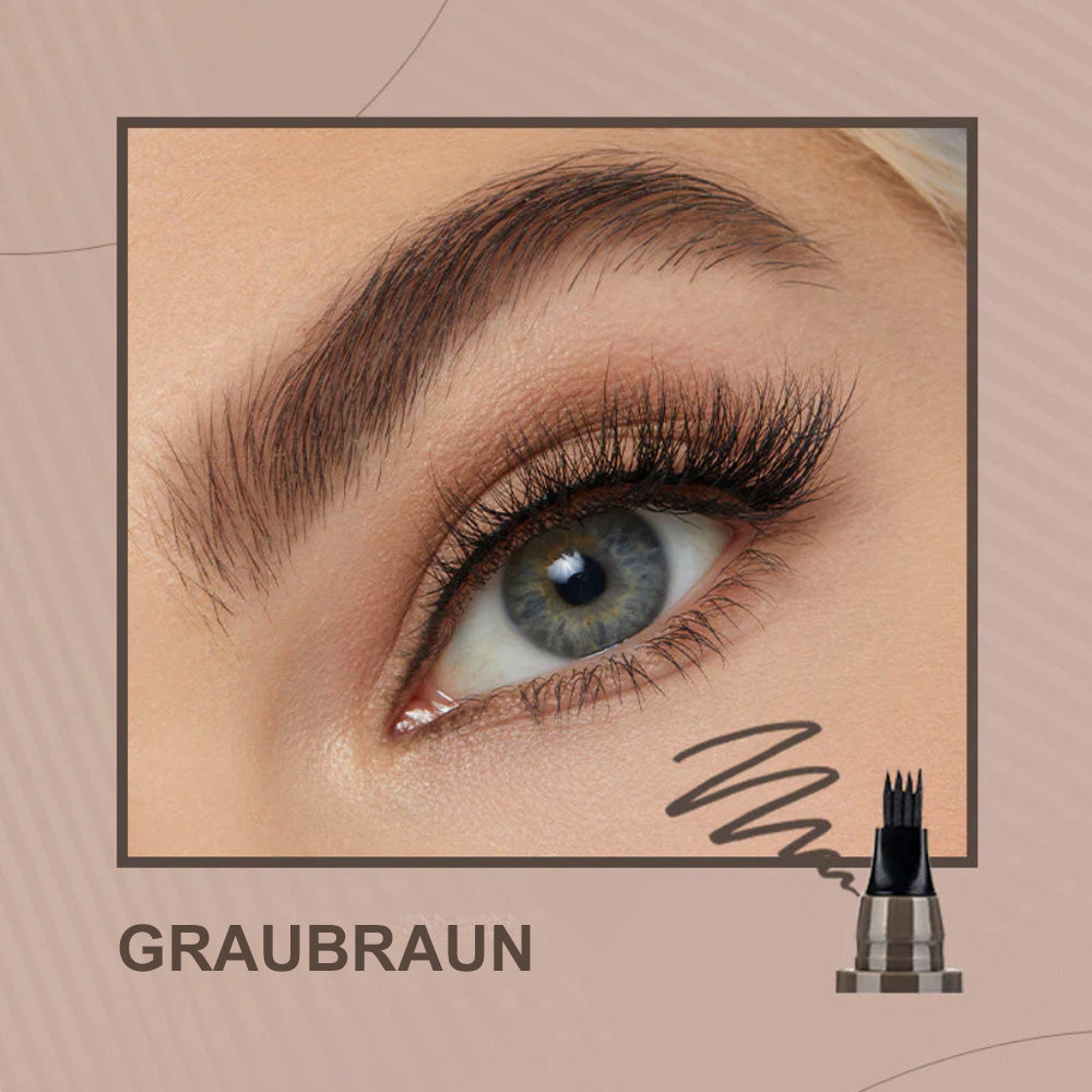 🫧4-Zinken Microblading-Stift für Brauen & Bärte – Wasserfest, wischfest & natürlicher Look