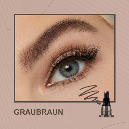🫧4-Zinken Microblading-Stift für Brauen & Bärte – Wasserfest, wischfest & natürlicher Look