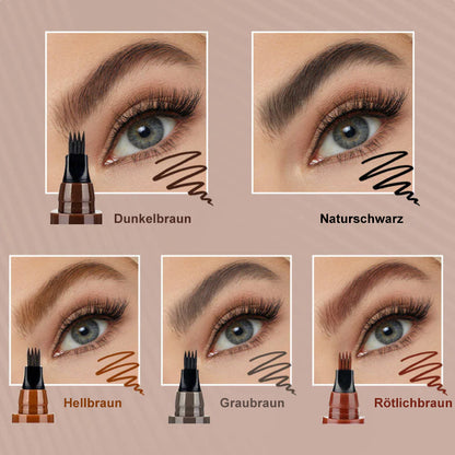 🫧4-Zinken Microblading-Stift für Brauen & Bärte – Wasserfest, wischfest & natürlicher Look
