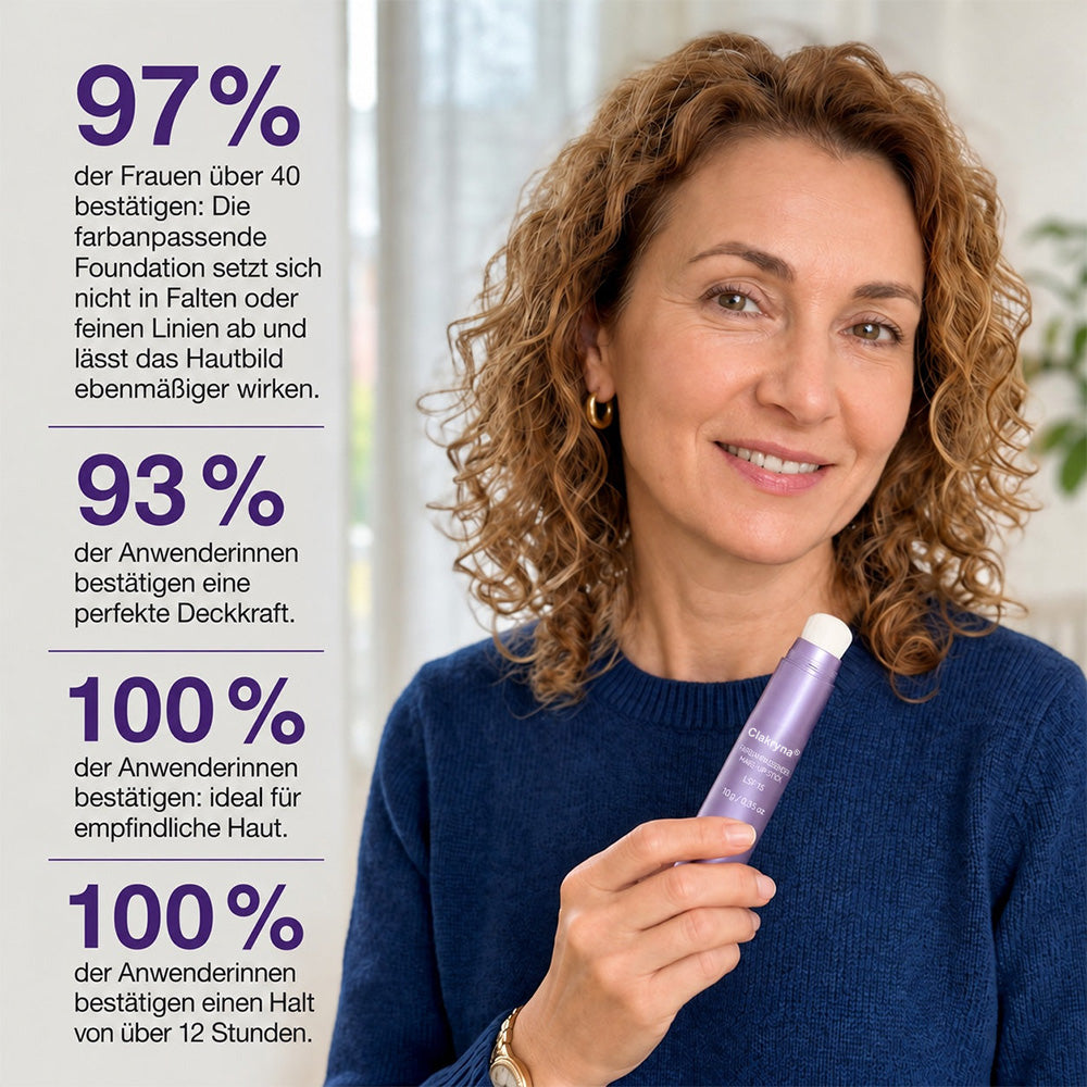 🆙💄clakryna® Farbwechsel-Foundation-Stick – Passt sich deinem Hautton an für einen natürlichen Glow bei reifer Haut