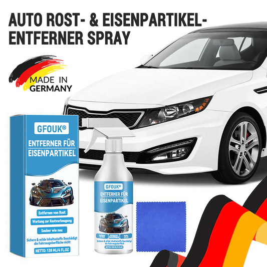 🚗 Auto Flugrostentferner & Rostlöser Spray – Entfernt Eisenpartikel & Bremsstaub ✨ (Lackschonend)