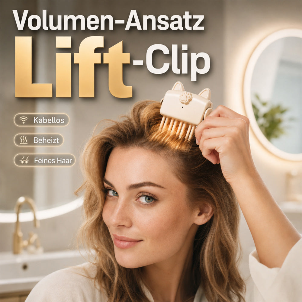 💇 Kabelloser beheizter Volumen-Ansatzclip – tragbares Styling-Tool für feines & glattes Haar