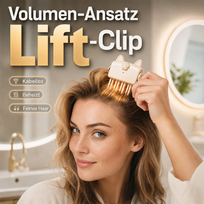 💇 Kabelloser beheizter Volumen-Ansatzclip – tragbares Styling-Tool für feines & glattes Haar