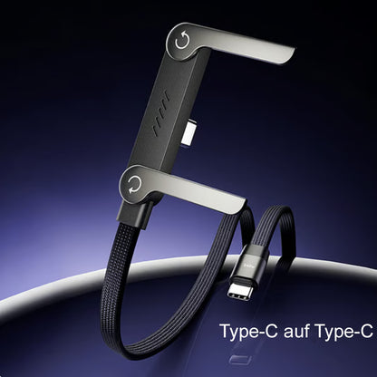 ⚡MFi-zertifiziertes 2-in-1-Schnellladekabel mit integriertem Handy-Ständer – Ultraschnelle 240 W Leistung, offiziell von Apple autorisiert✅