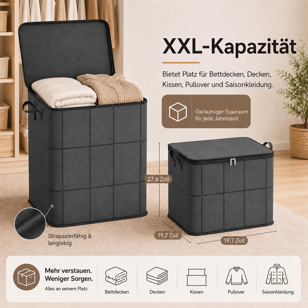XXL 175L Aufbewahrungstasche – Mehr Platz für Kleidung, Decken & Bettwäsche