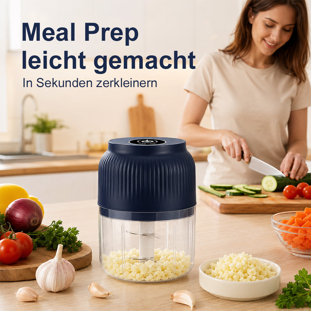⚡ clakryna® Mini Elektrischer Zerkleinerer – Gemüse & Knoblauch in Sekunden schneiden