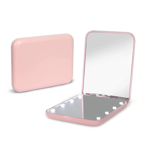 🆙Mini-Schminkspiegel mit Licht – Perfektes Make-up überall dank Tageslicht-LED & 3-fach Zoom