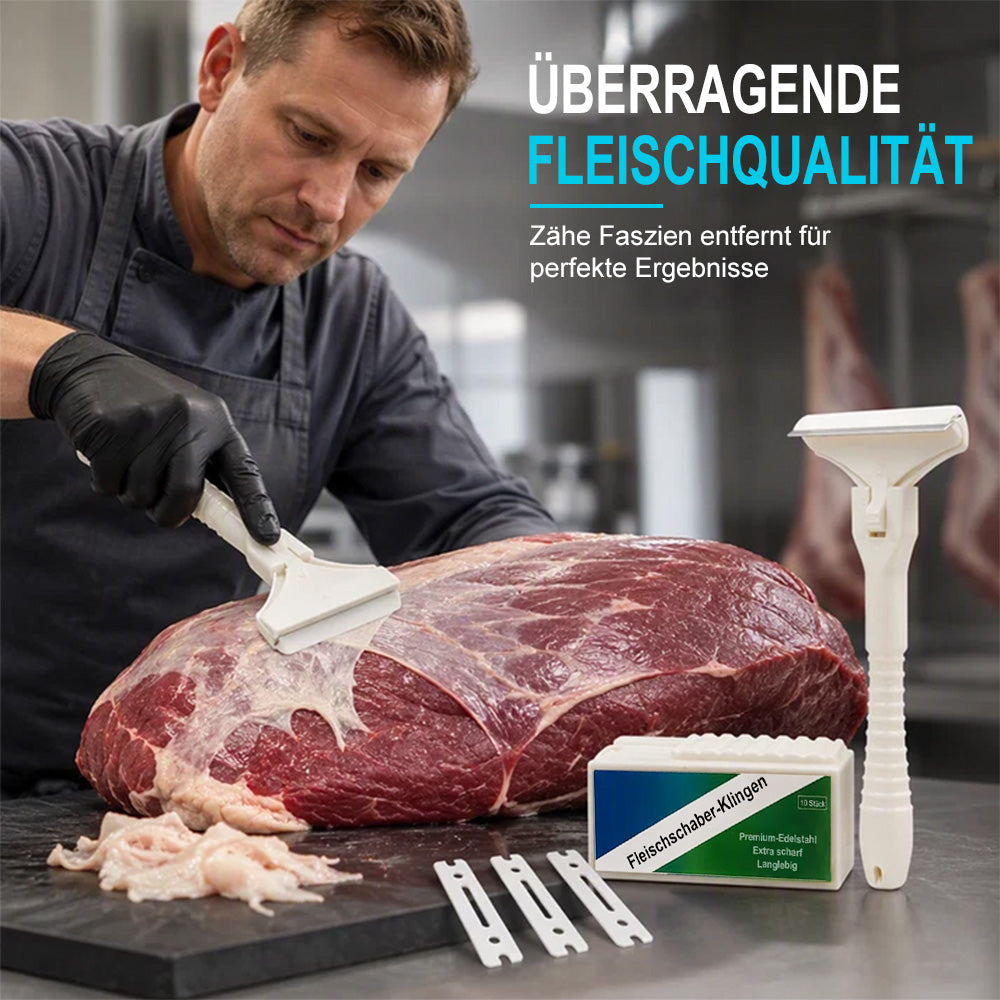 🥩🔥 50 % RABATT! Edelstahl-Fleischschaber – Zum einfachen Entfernen von Fett und Faszien bei Rind- und Schweinefleisch 🔪