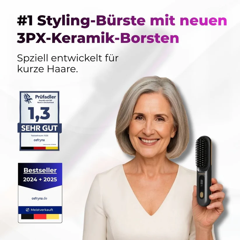 🆙✨🪮 Die erste intelligente Stylingbürste für kurzes Haar