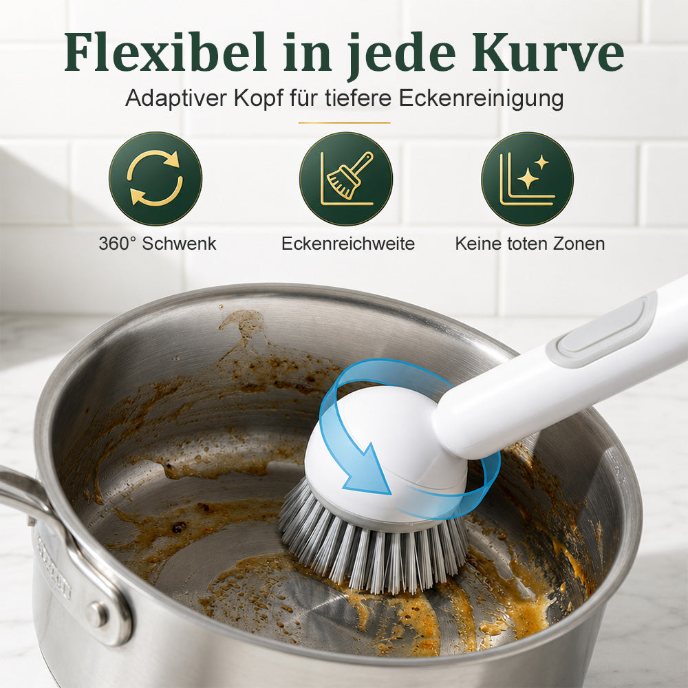🍽️🧽 clakryna® Spülbürste mit integriertem Spülmittelspender