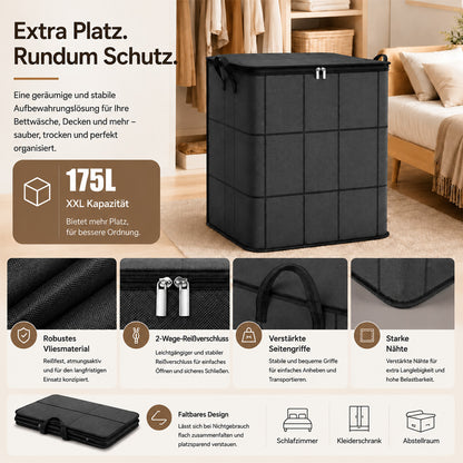 XXL 175L Aufbewahrungstasche – Mehr Platz für Kleidung, Decken & Bettwäsche