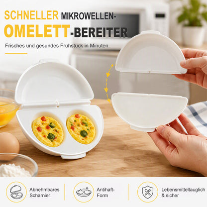 🍳 clakryna®  2-in-1 Mikrowellen Eierkocher – Schnelles Frühstück ohne Pfanne