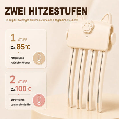 💇 Kabelloser beheizter Volumen-Ansatzclip – tragbares Styling-Tool für feines & glattes Haar