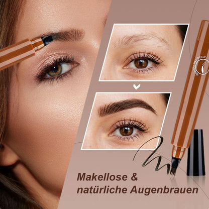 🫧4-Zinken Microblading-Stift für Brauen & Bärte – Wasserfest, wischfest & natürlicher Look