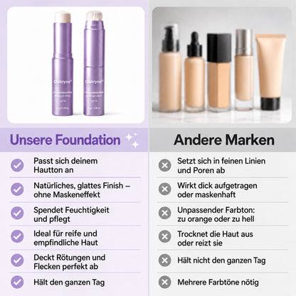 🆙💄clakryna® Farbwechsel-Foundation-Stick – Passt sich deinem Hautton an für einen natürlichen Glow bei reifer Haut