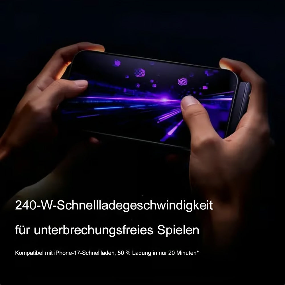 ⚡MFi-zertifiziertes 2-in-1-Schnellladekabel mit integriertem Handy-Ständer – Ultraschnelle 240 W Leistung, offiziell von Apple autorisiert✅