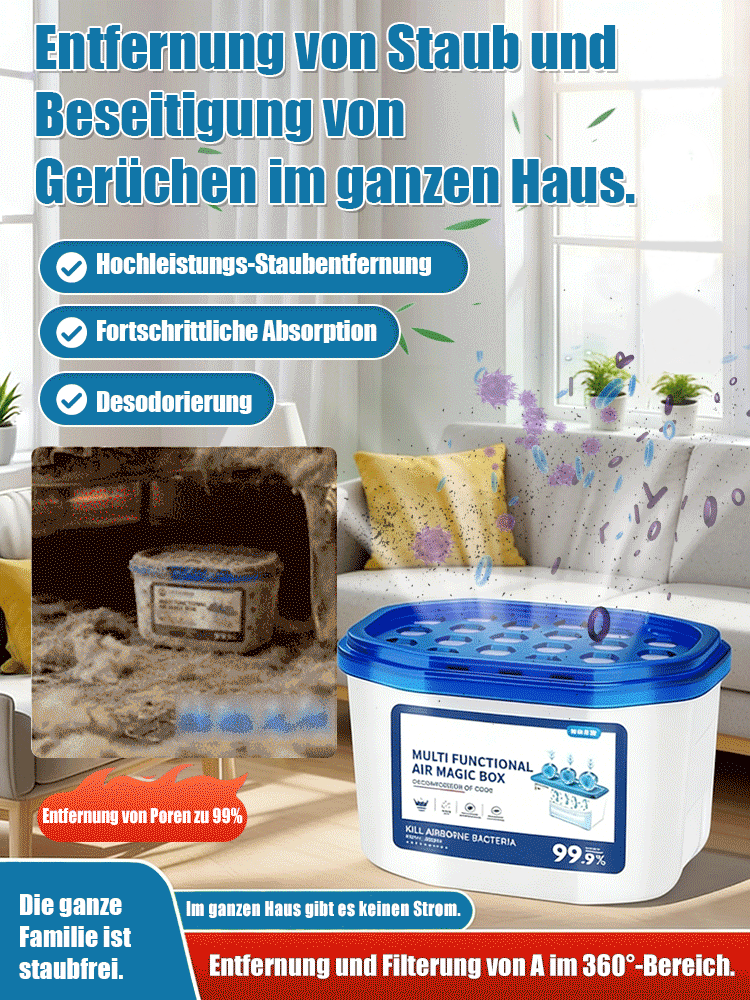 🍃 Magische Staub-Stop-Box – Fängt Staub automatisch & reinigt die Luft