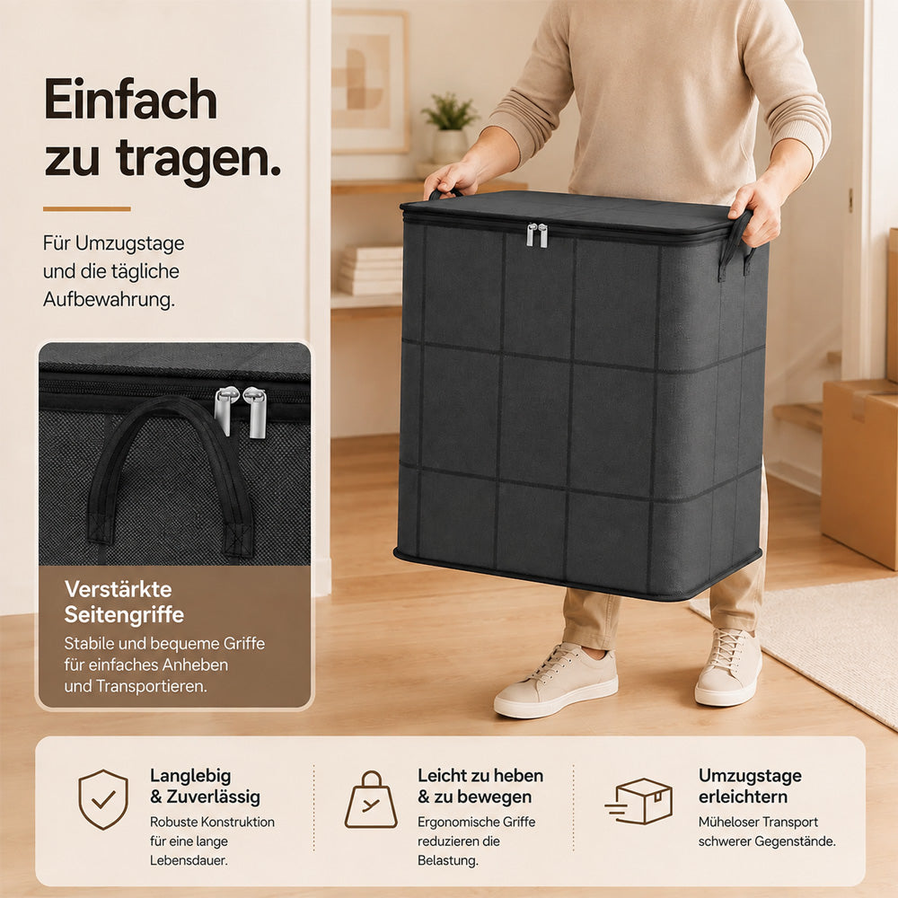 XXL 175L Aufbewahrungstasche – Mehr Platz für Kleidung, Decken & Bettwäsche