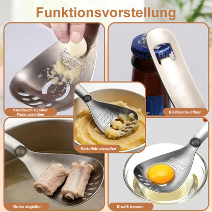🥄 clakryna® Multifunktions-Küchenhelfer Ein Löffel ersetzt mehrere Küchenwerkzeuge