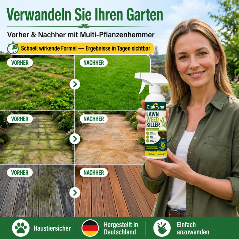 [Unkrautbekämpfung im Garten – mühelos und stressfrei]Clakryna® Unkrautvernichter für den Hausgebrauchke