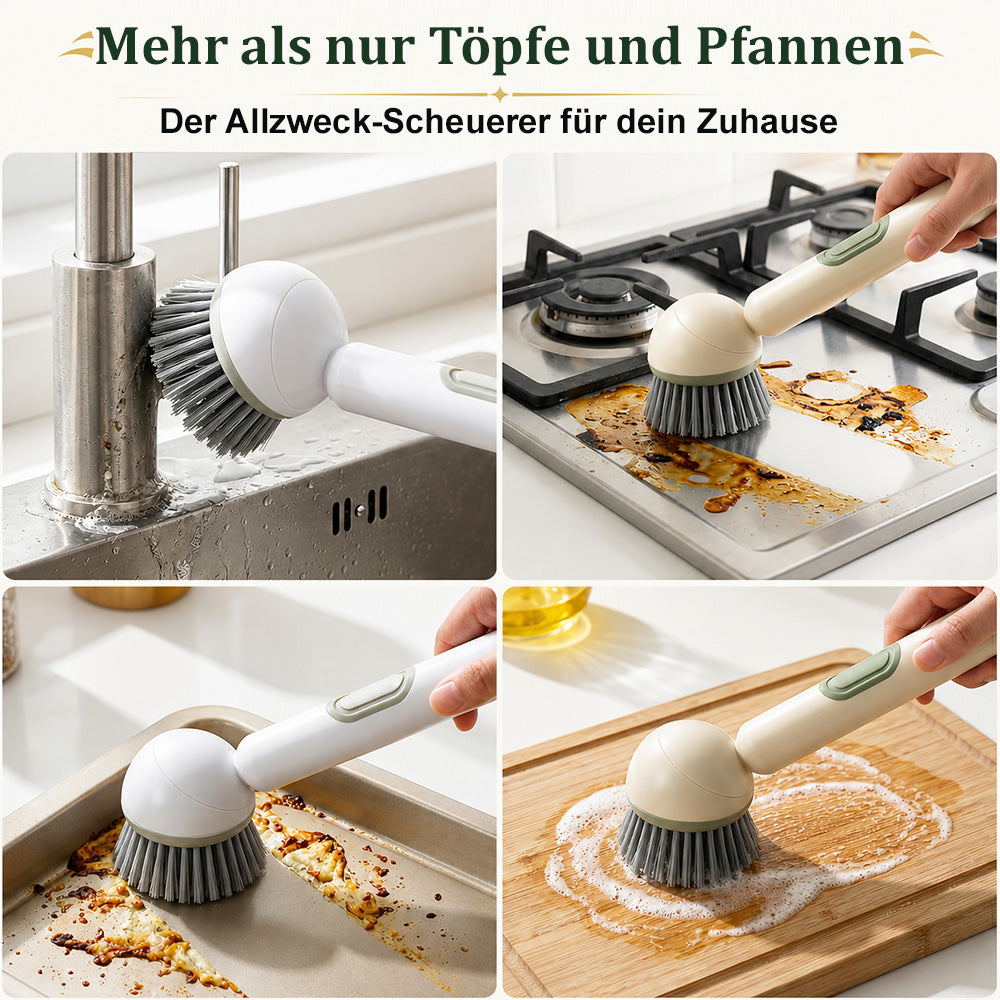 🍽️🧽 clakryna® Spülbürste mit integriertem Spülmittelspender