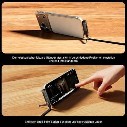 ⚡MFi-zertifiziertes 2-in-1-Schnellladekabel mit integriertem Handy-Ständer – Ultraschnelle 240 W Leistung, offiziell von Apple autorisiert✅