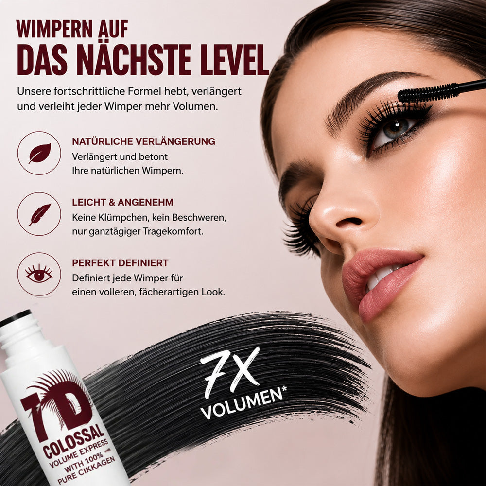 👉🔥 Letzte 24 Stunden: 1 kaufen, 1 GRATIS dazu! — clakryna® 7D Colossal Mascara | Lifting, Volumen & wischfester Wow-Effekt