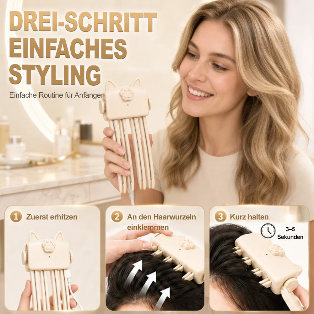 💇 Kabelloser beheizter Volumen-Ansatzclip – tragbares Styling-Tool für feines & glattes Haar