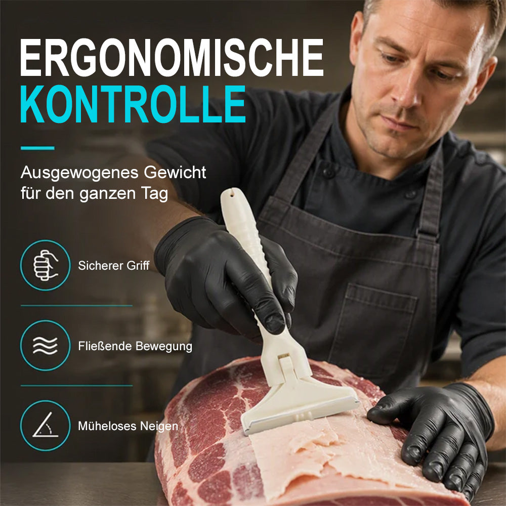 🥩🔥 50 % RABATT! Edelstahl-Fleischschaber – Zum einfachen Entfernen von Fett und Faszien bei Rind- und Schweinefleisch 🔪