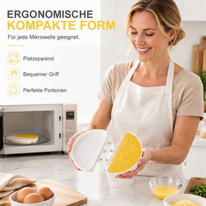 🍳 clakryna®  2-in-1 Mikrowellen Eierkocher – Schnelles Frühstück ohne Pfanne
