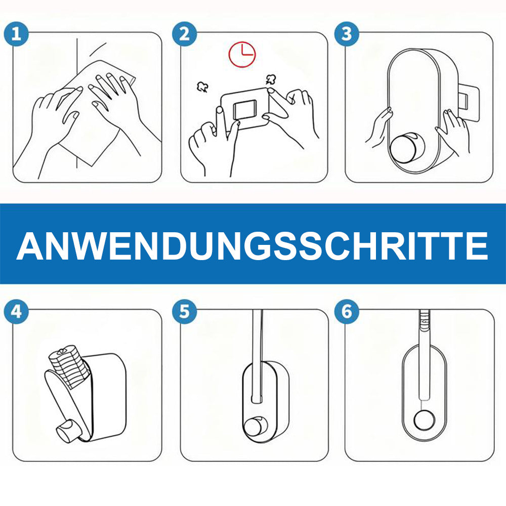 🧼Hygienische Einweg-Toilettenbürste mit integriertem Reiniger & Ersatz-Pads – Premium Klobürste Set, Wandmontage ohne Bohren