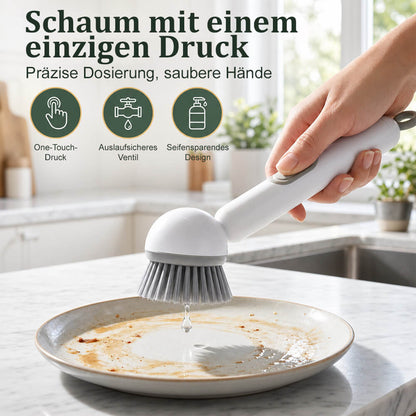 🧽🫧 clakryna® Spülbürste mit integriertem Spülmittelspender