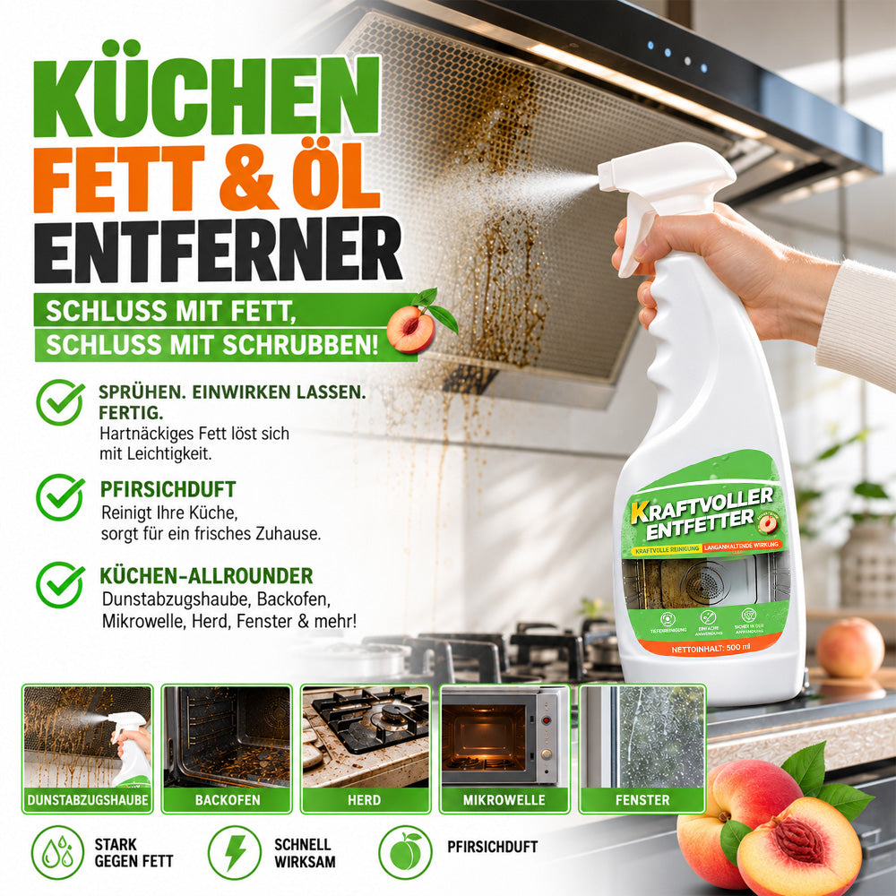 🆙🍳🧽 clakryna® Küchen-Tiefenreiniger – Entfernt hartnäckiges Fett & Eingebranntes ohne stundenlanges Schrubben