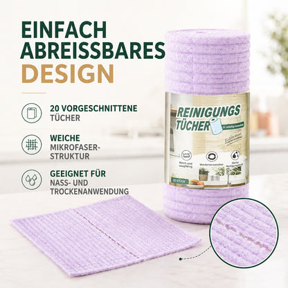 ♻️clakryna® Reißbares Mikrofasertuch – Schnelle Reinigung ohne schmutzige Lappen