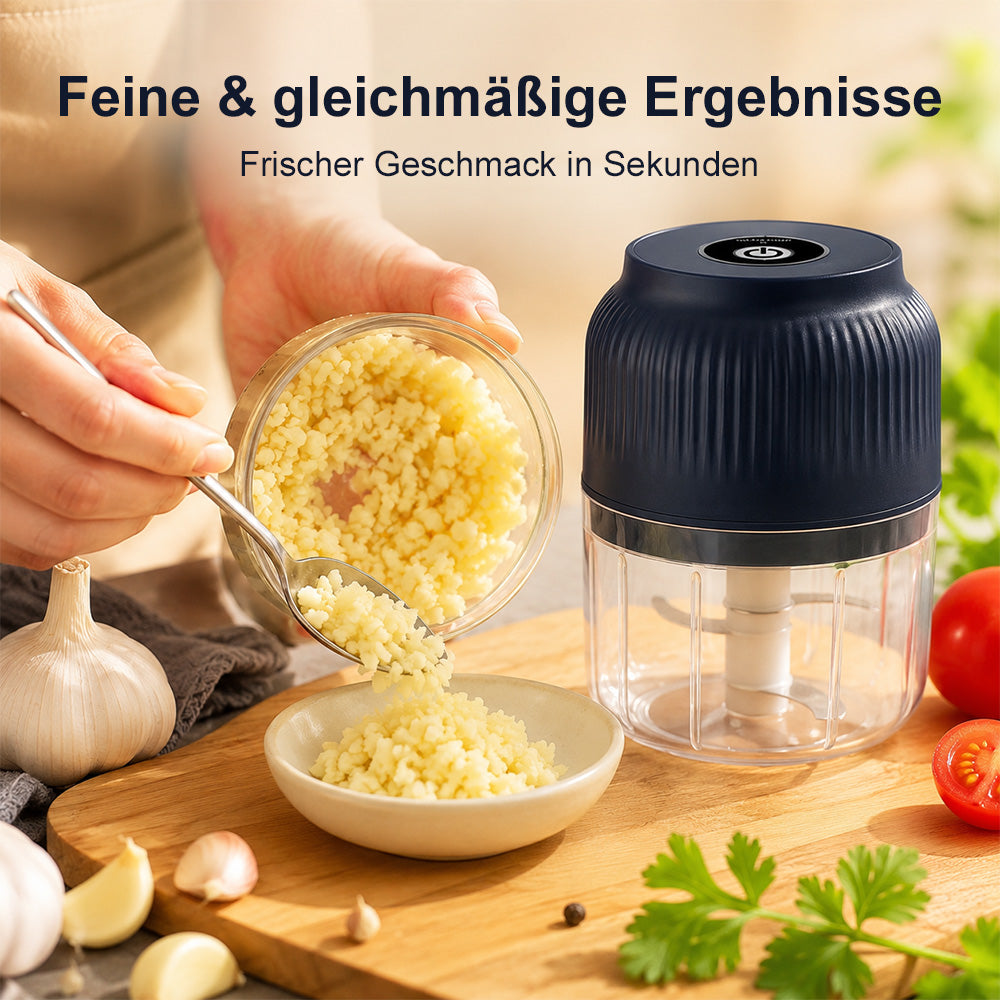 ⚡ clakryna® Mini Elektrischer Zerkleinerer – Gemüse & Knoblauch in Sekunden schneiden