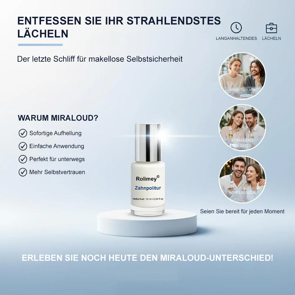 🆙🦷🦷 Zahnweiß-Politur zum Auftragen – Sichtbar weißere Zähne & Entfernt Verfärbungen, Enamelschonend & Fluoridfrei, Für empfindliche Zähne