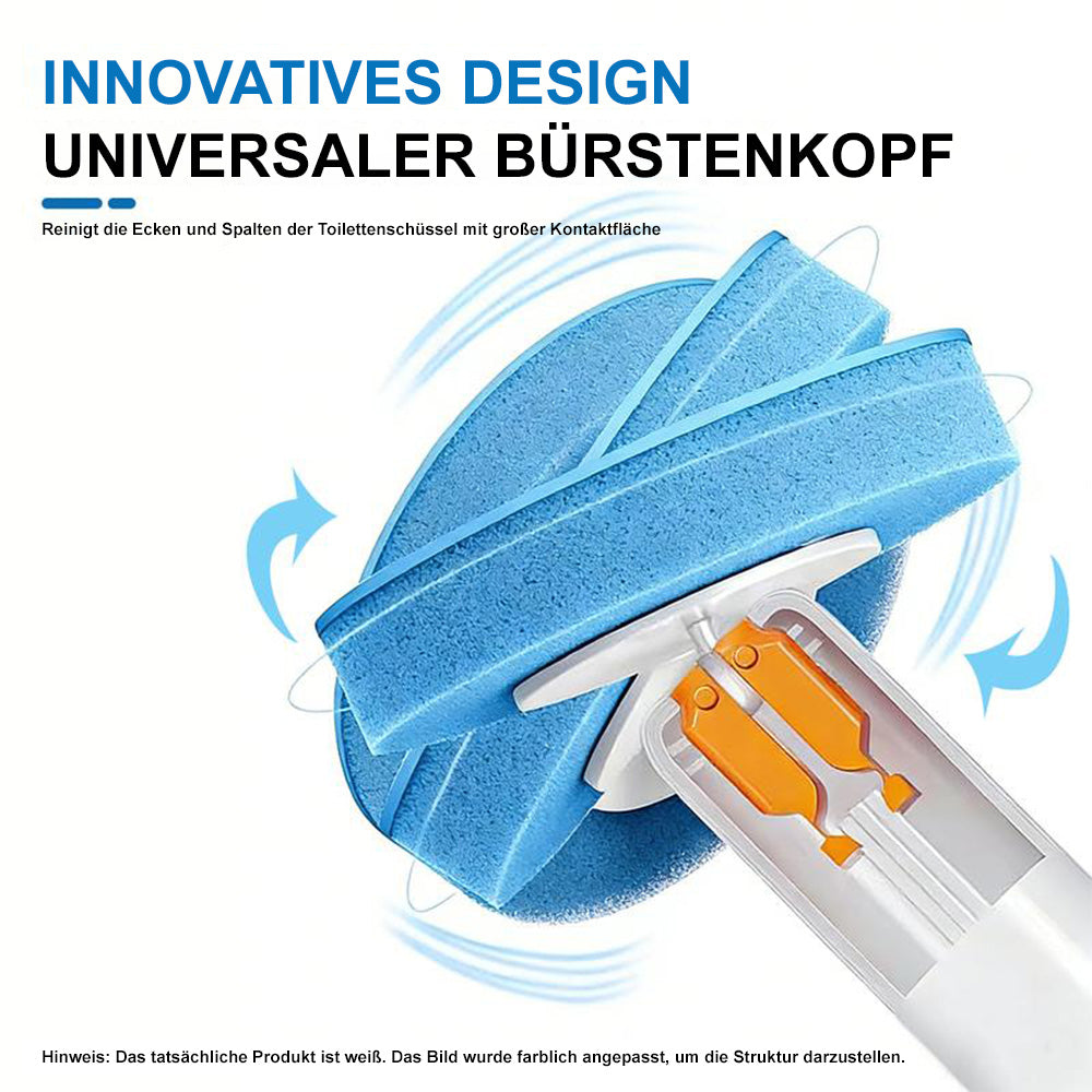 🧼Hygienische Einweg-Toilettenbürste mit integriertem Reiniger & Ersatz-Pads – Premium Klobürste Set, Wandmontage ohne Bohren