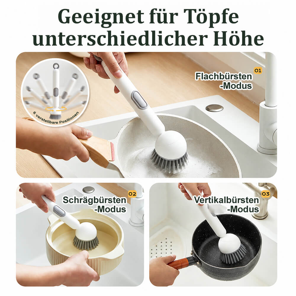 🧽🫧 clakryna® Spülbürste mit integriertem Spülmittelspender