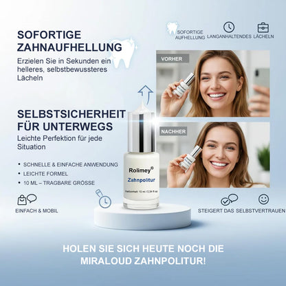 🆙🦷🦷 Zahnweiß-Politur zum Auftragen – Sichtbar weißere Zähne & Entfernt Verfärbungen, Enamelschonend & Fluoridfrei, Für empfindliche Zähne