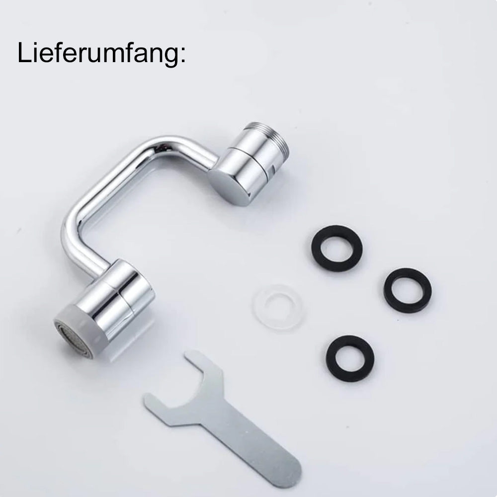✨ 1440° Drehbarer Wasserhahn-Aufsatz – Universal Schwenkarm für Bad & Küche (2 Strahlarten)